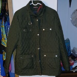Tommy Hilfiger Dark Green Quilted Utility Jacket